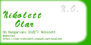 nikolett olar business card